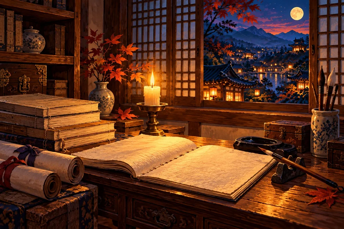 Old books and scrolls